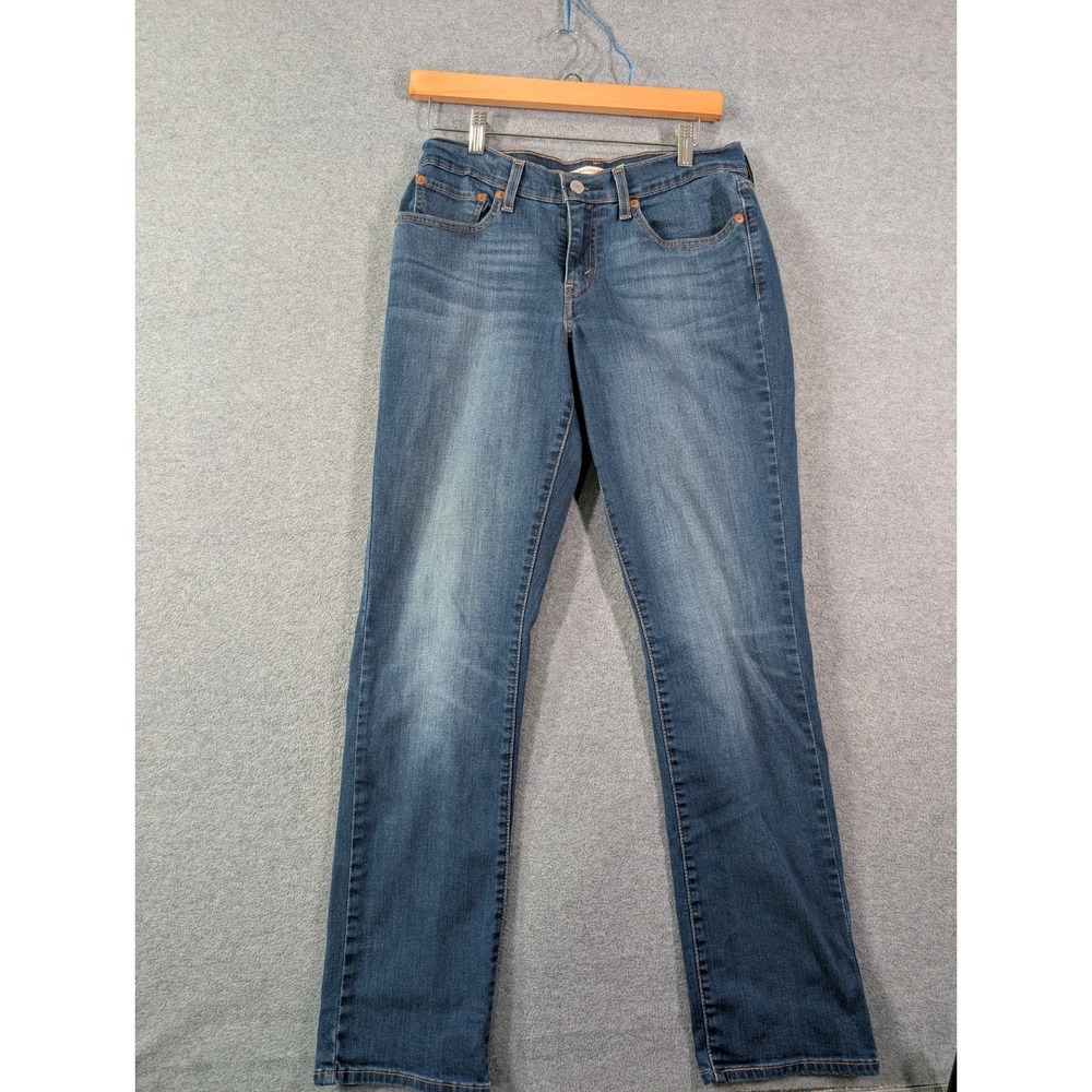 Levi's 414 Relaxed Straight Jeans Womens Size 28 Stretch Blue Denim Normcore